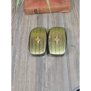 Pair Vintage Clothes Brushes, Art Deco Black with Gold Foil?